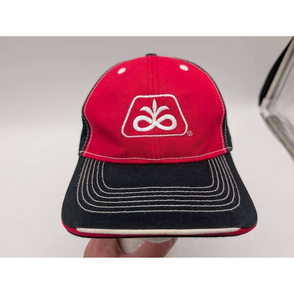 Pioneer Hi-Bred International Agriculture Hat Red Black Cotton Adjustable Cap